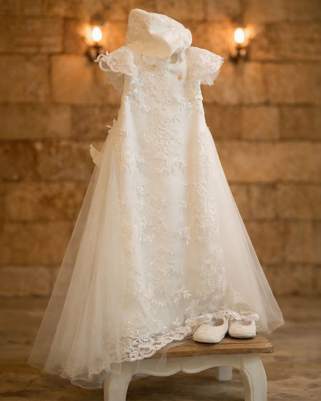Sofia Christening Gown With Bonnet - 1003 LF