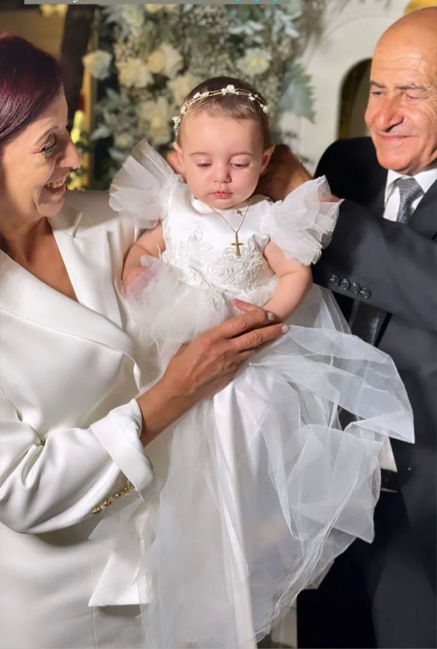 Lara Christening Gown With Bonnet - 1018 LF