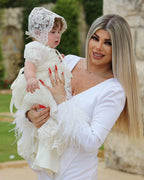 Mia Christening Gown With Bonnet - 1022 LF
