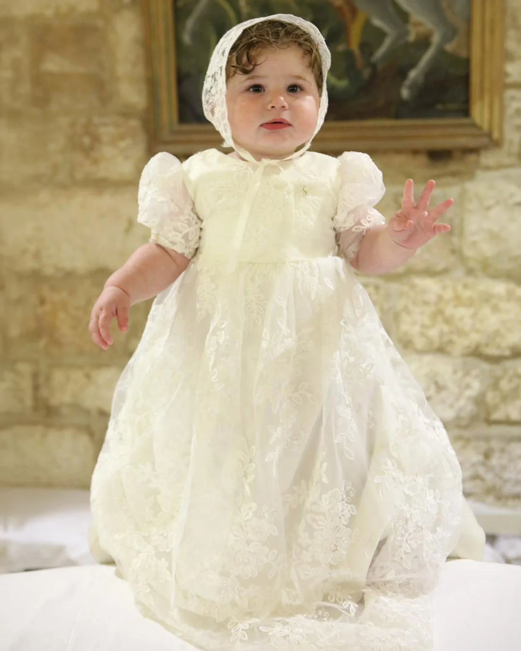 Mia Christening Gown With Bonnet - 1022 LF