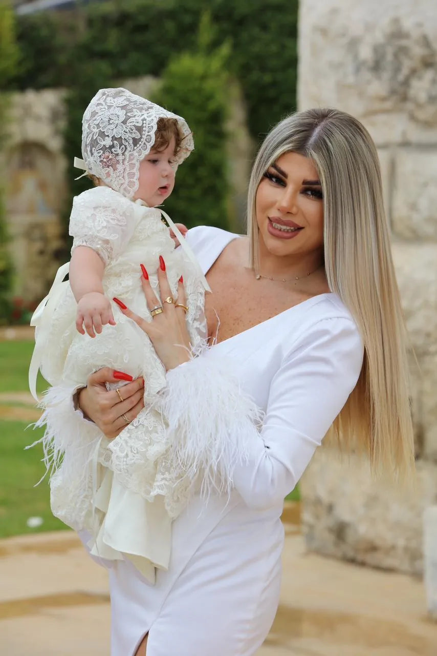 Mia Christening Gown With Bonnet - 1022 LF