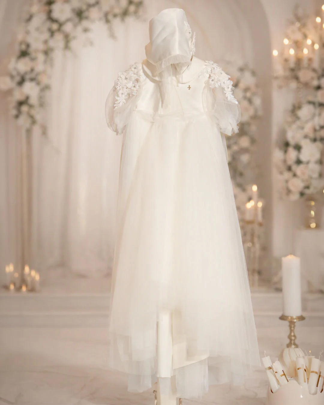 Emma Christening Gown With Bonnet - 1023 LF