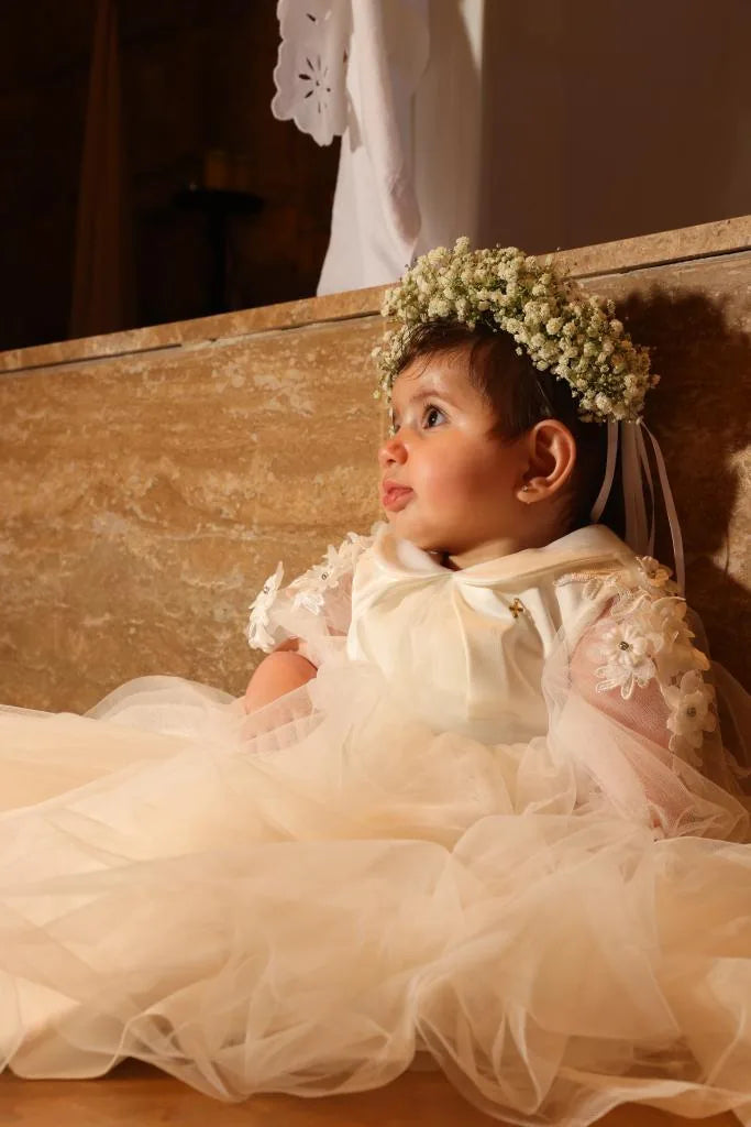 Emma Christening Gown With Bonnet - 1023 LF