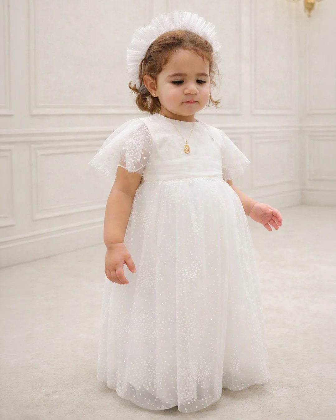 Chloe Christening Gown With Bonnet - 1024 LF