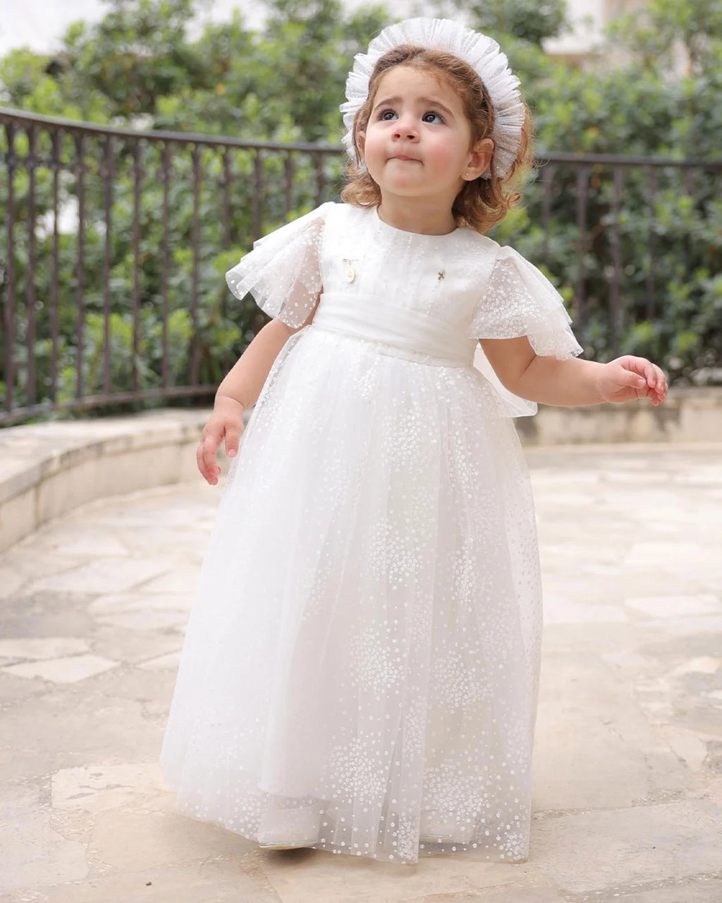 Chloe Christening Gown With Bonnet - 1024 LF