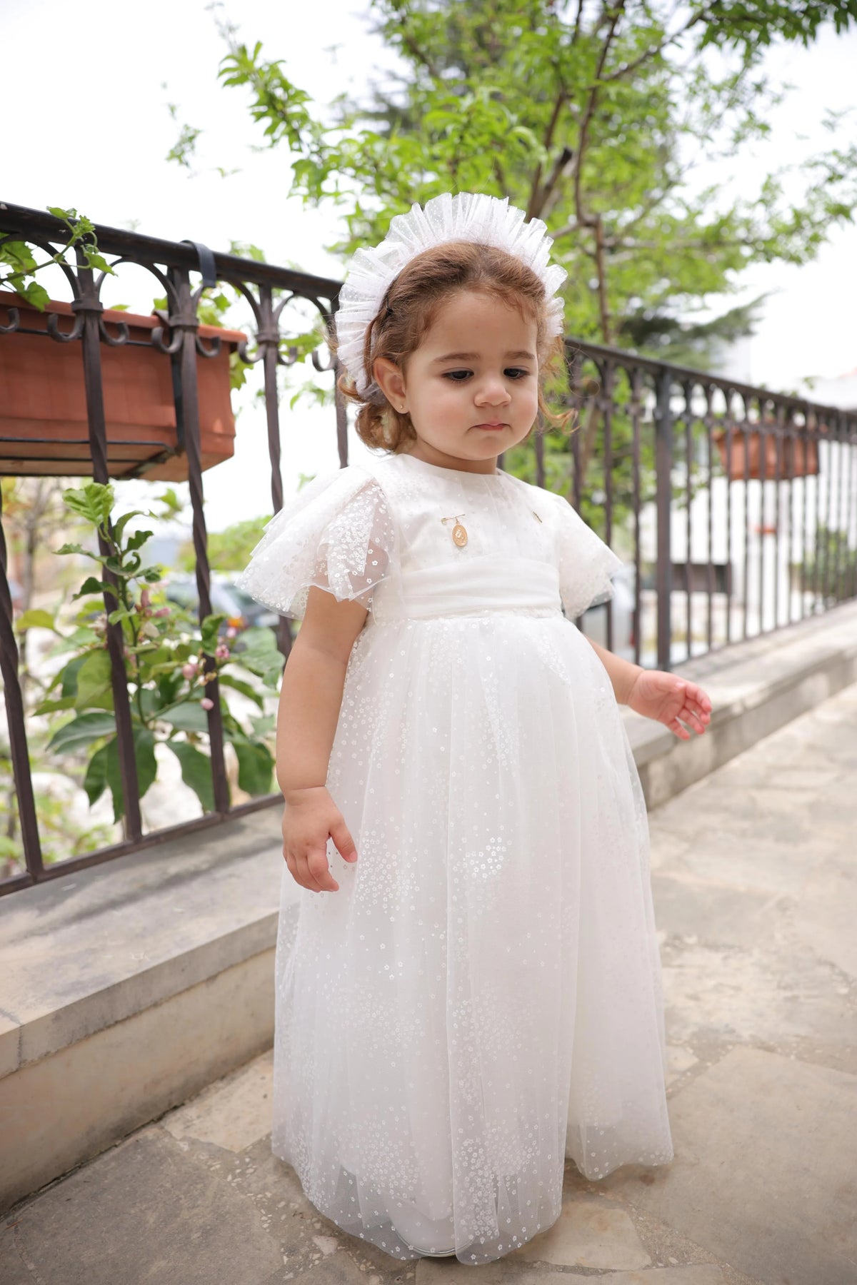 Chloe Christening Gown With Bonnet - 1024 LF
