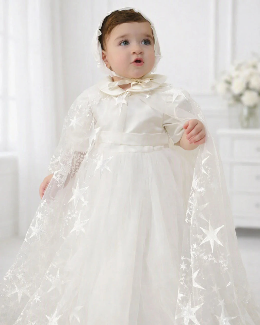 Lily Christening Gown With Bonnet - 1027 LF