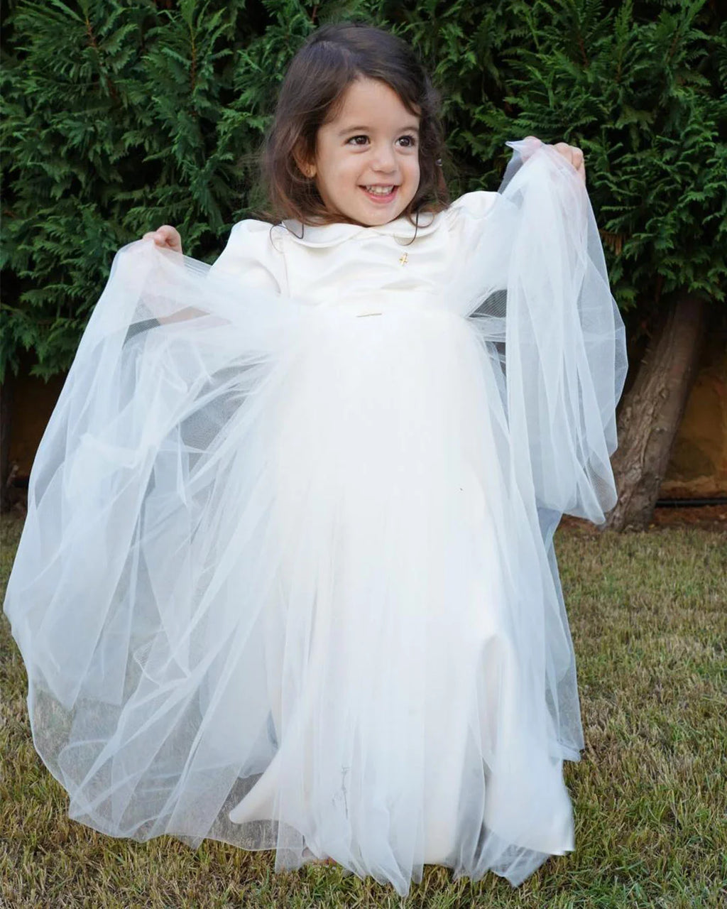 Grace Christening Gown With Bonnet - 1028 LF