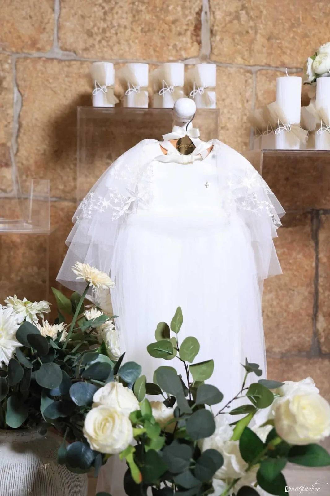 Grace Christening Gown With Bonnet - 1028 LF