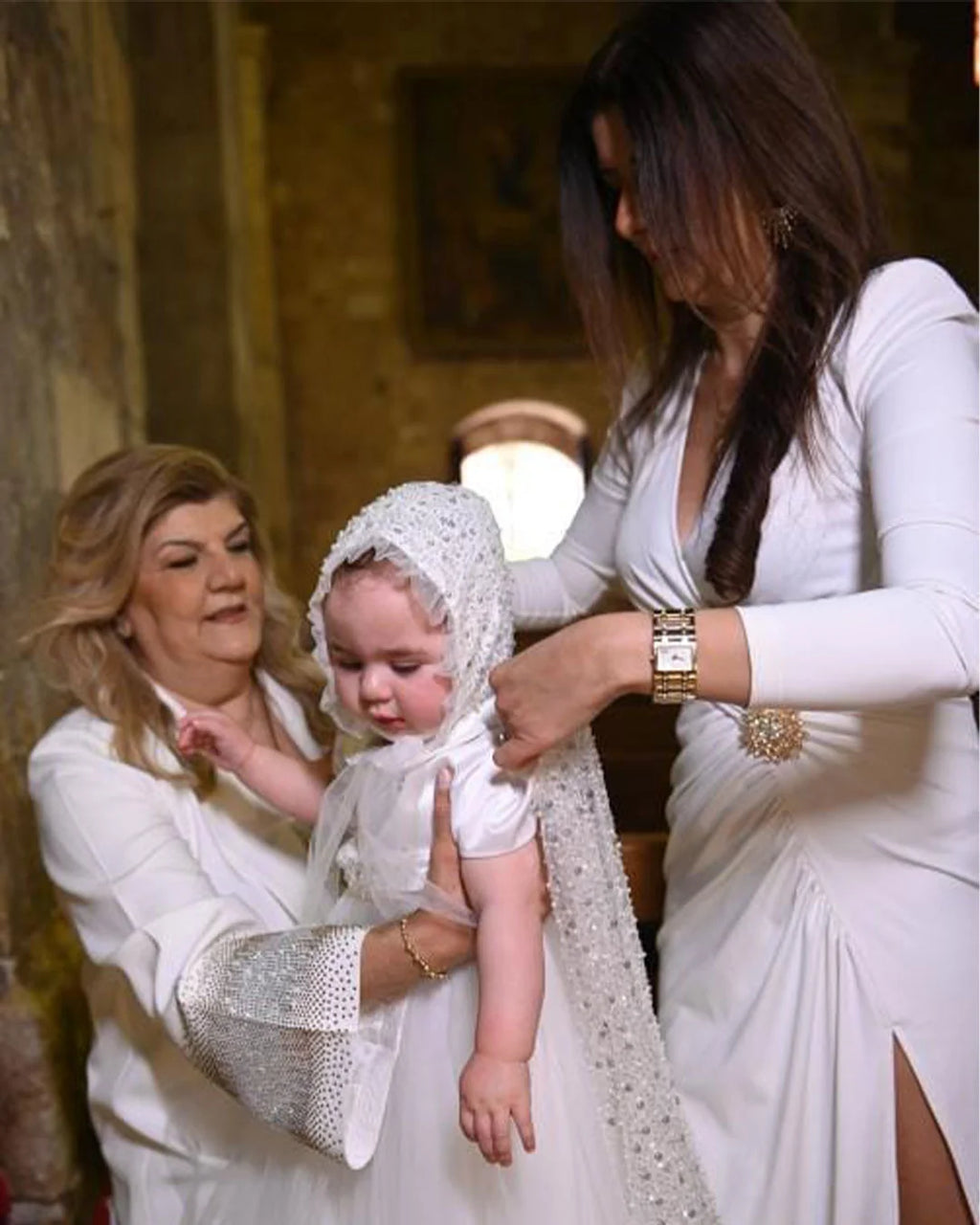 Sandra Christening Gown With Bonnet - 1044 LF