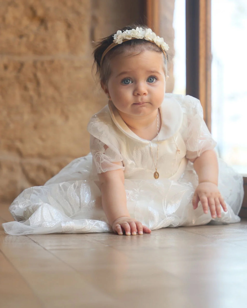 Michele Christening Gown With Bonnet - 1045 LF
