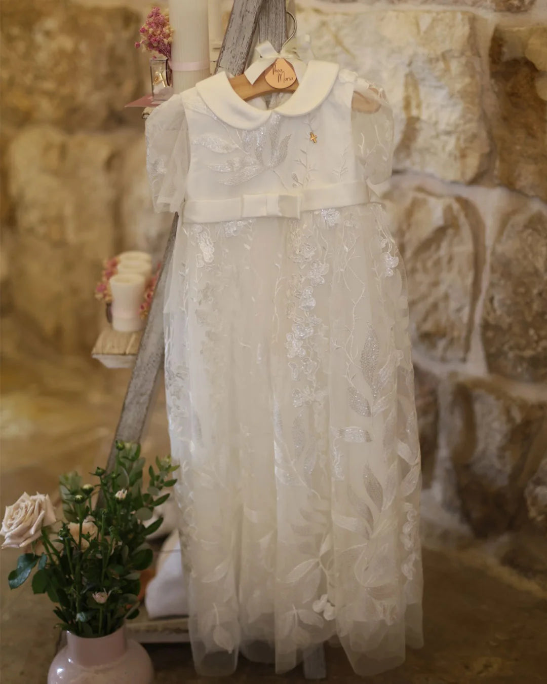 Michele Christening Gown With Bonnet - 1045 LF