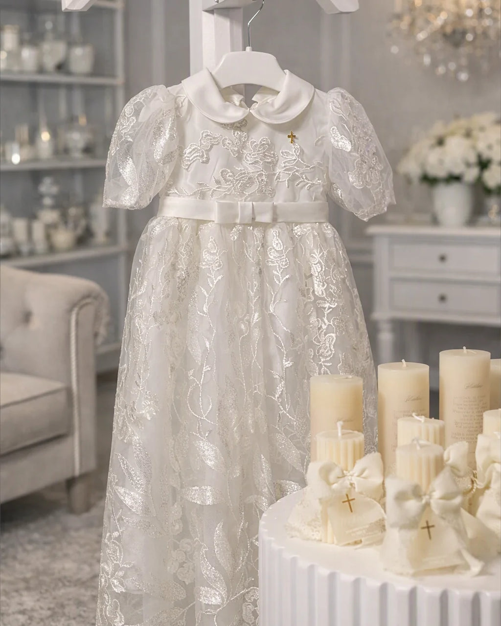 Michele Christening Gown With Bonnet - 1045 LF
