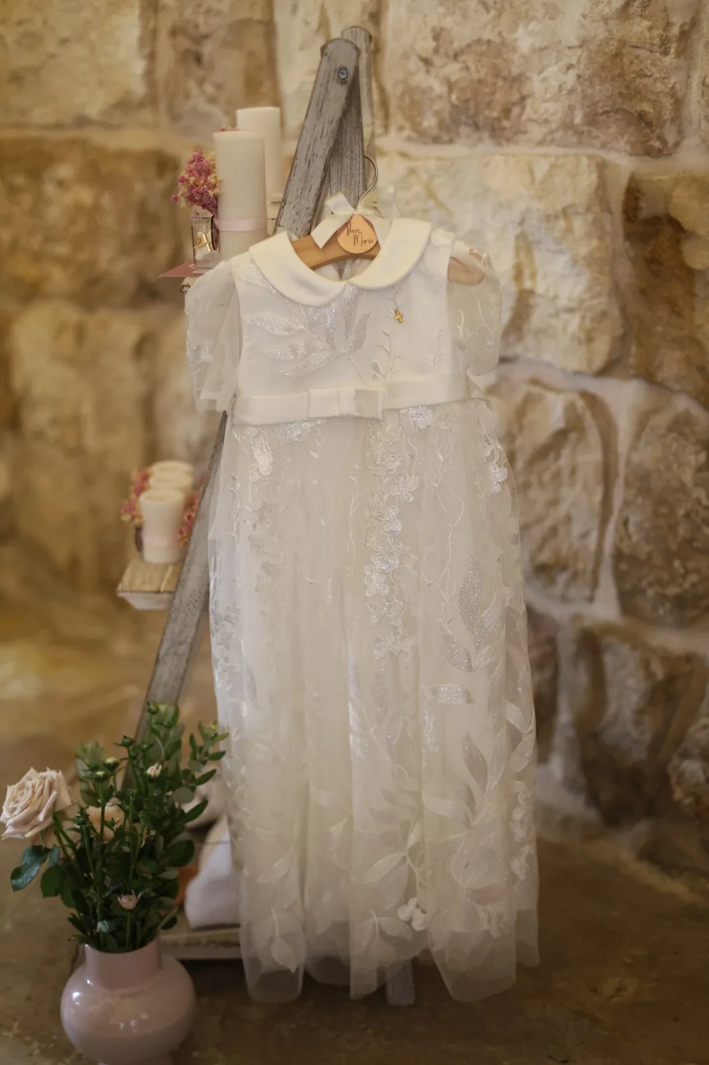 Michele Christening Gown With Bonnet - 1045 LF