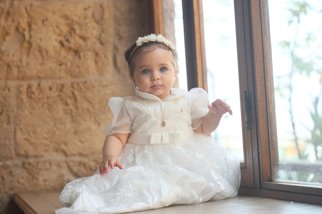 Michele Christening Gown With Bonnet - 1045 LF