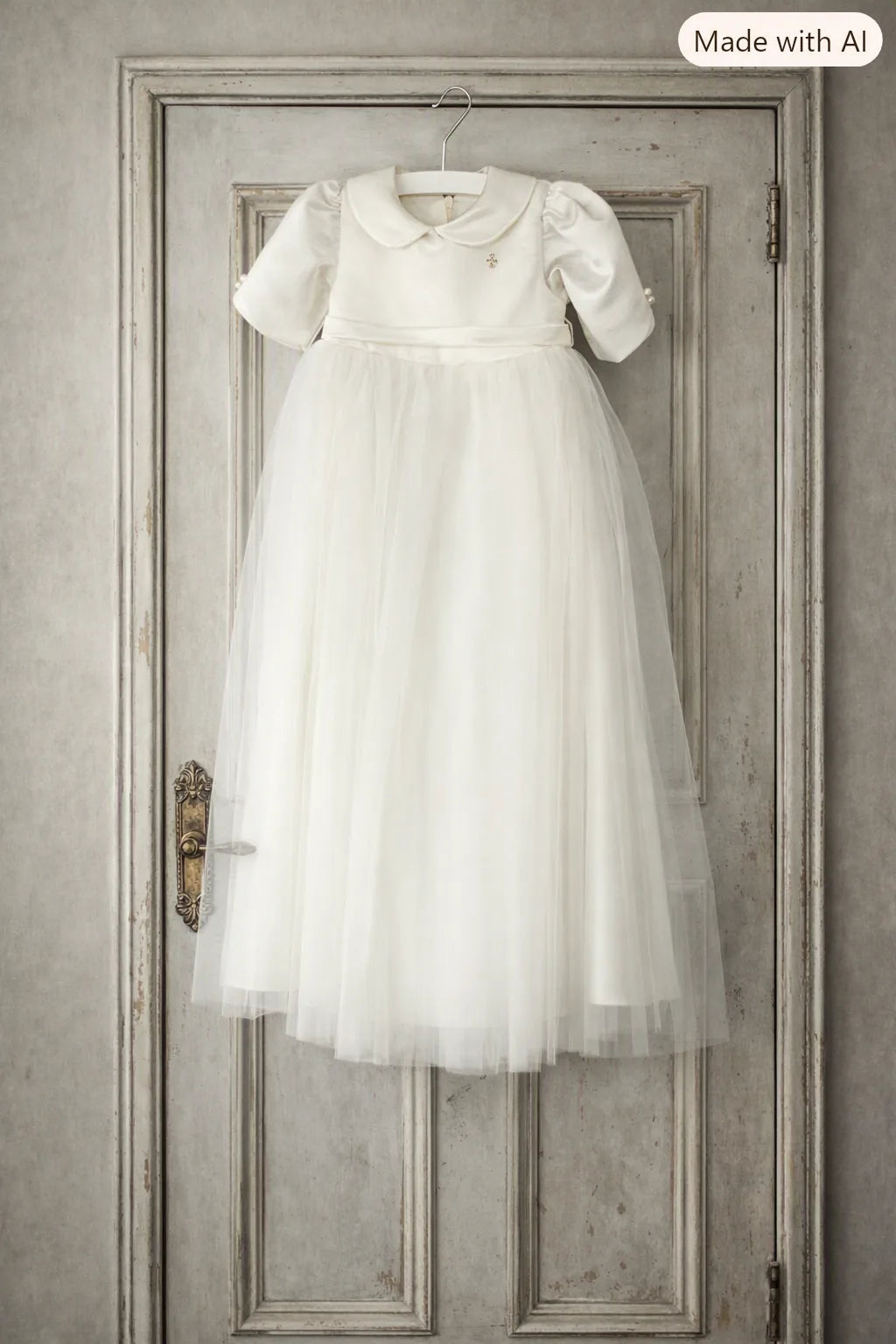 Aina Christening Gown With Bonnet - 1046 LF