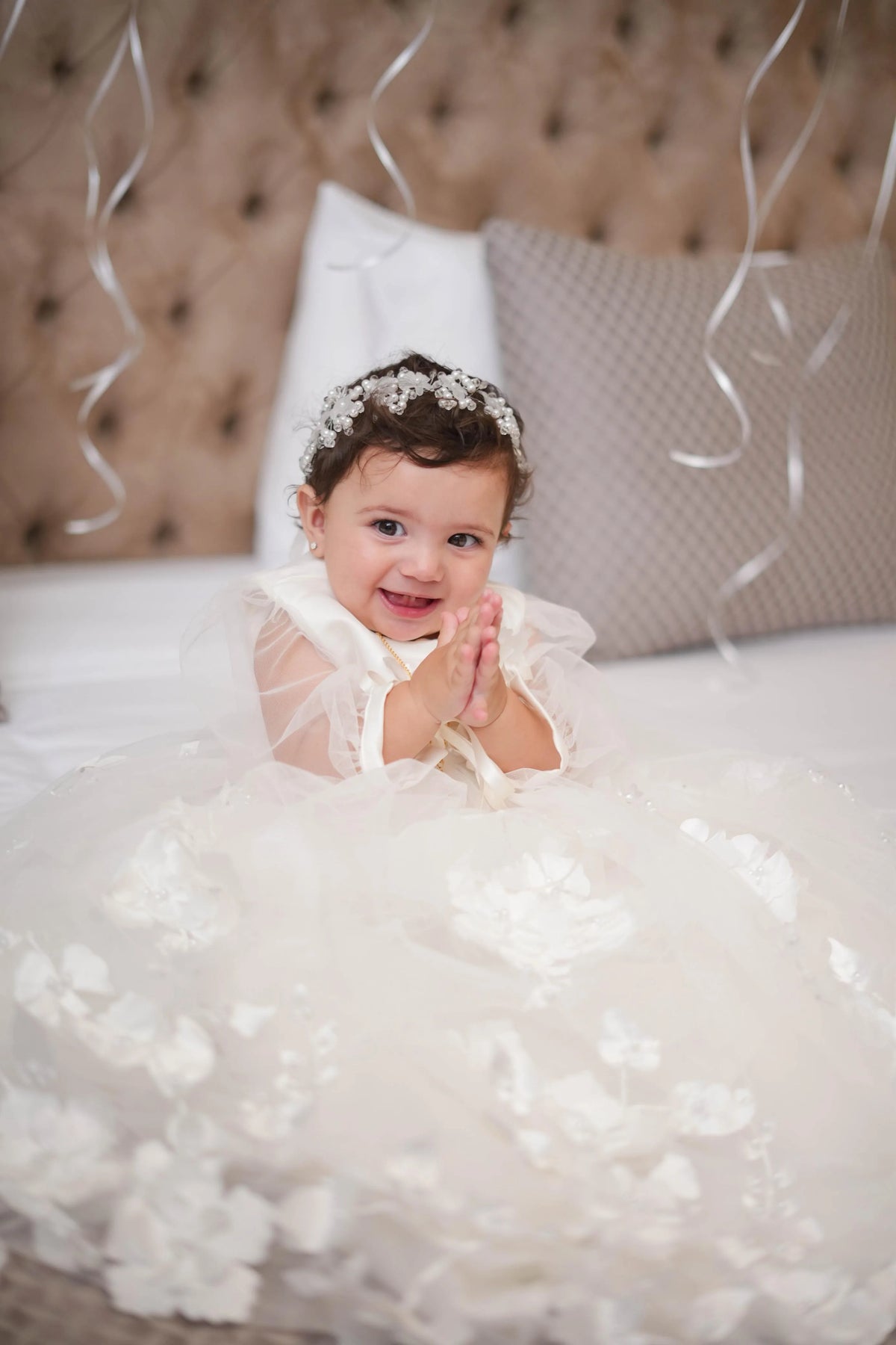 Ivy Christening Gown With Bonnet - 1048 LF