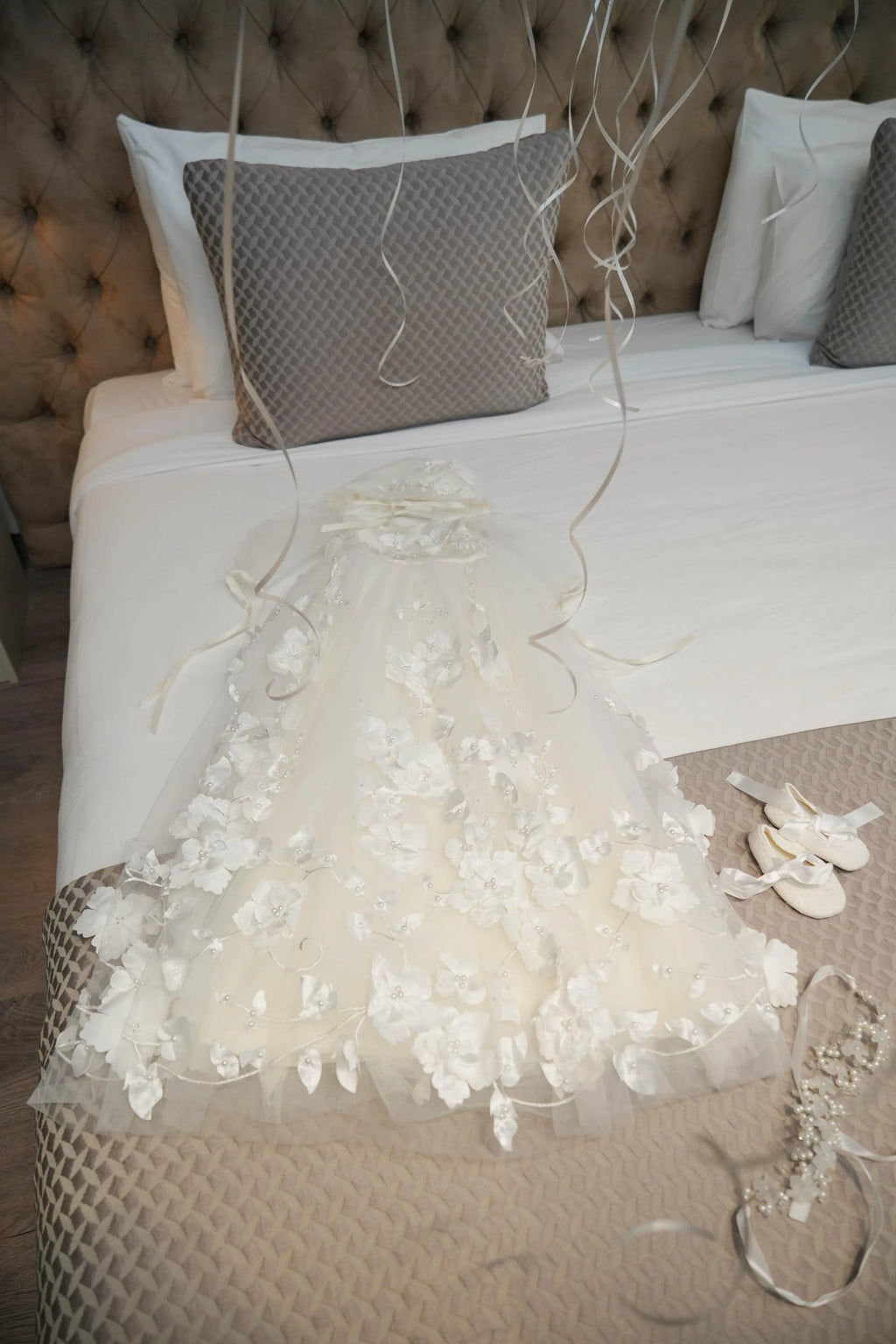 Ivy Christening Gown With Bonnet - 1048 LF