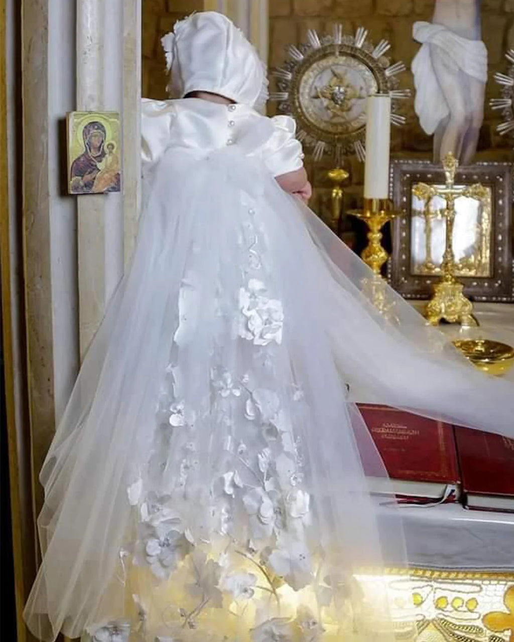 Christy Christening Gown With Bonnet - 1049 LF