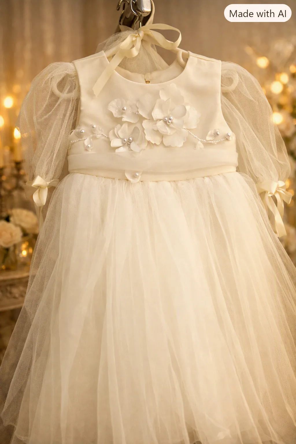Heaven Christening Gown With Bonnet - 1052 LF