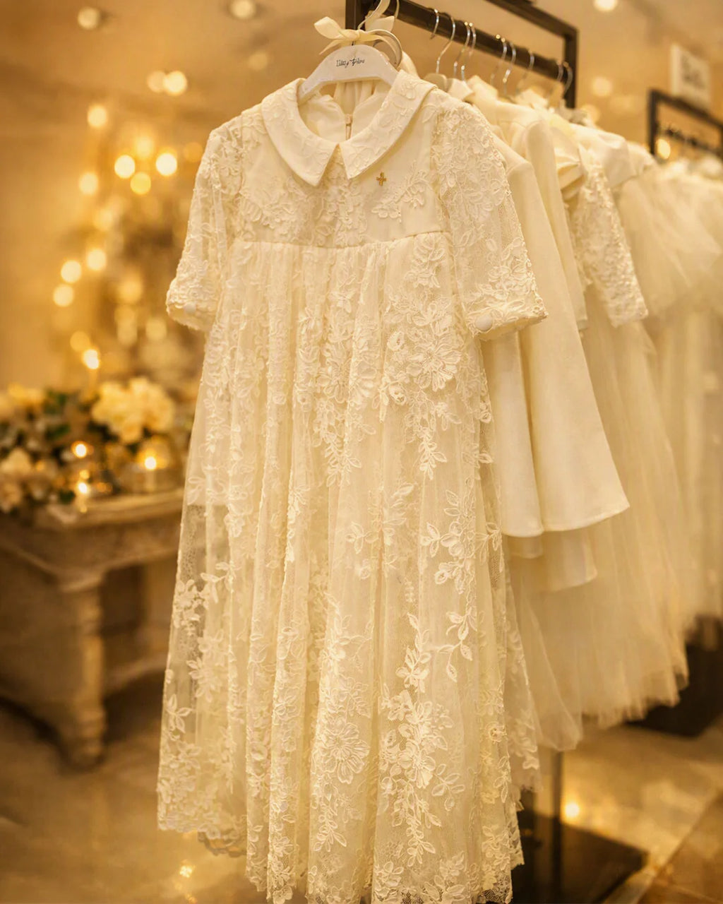 Lynn Christening Gown With Bonnet - 1053 LF