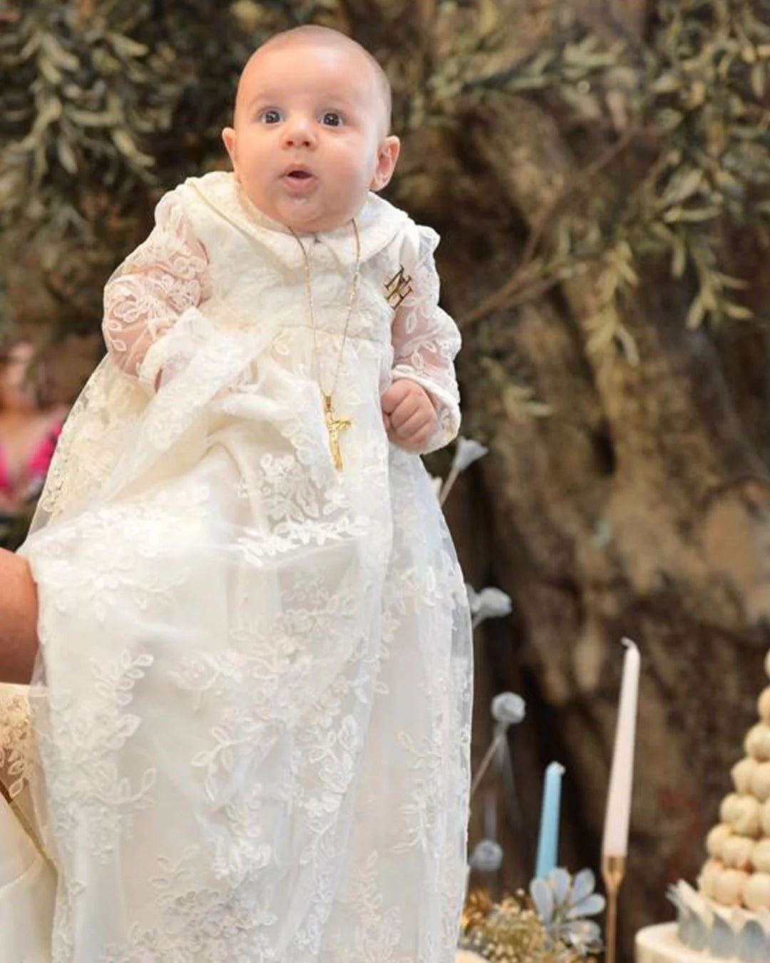 Lynn Christening Gown With Bonnet - 1053 LF