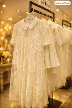 Lynn Christening Gown With Bonnet - 1053 LF