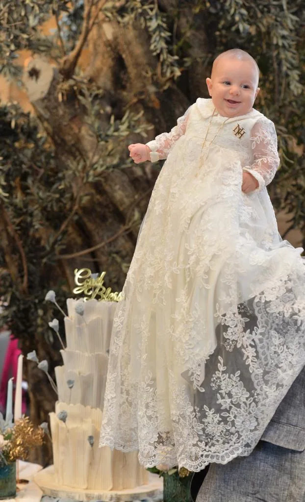 Lynn Christening Gown With Bonnet - 1053 LF