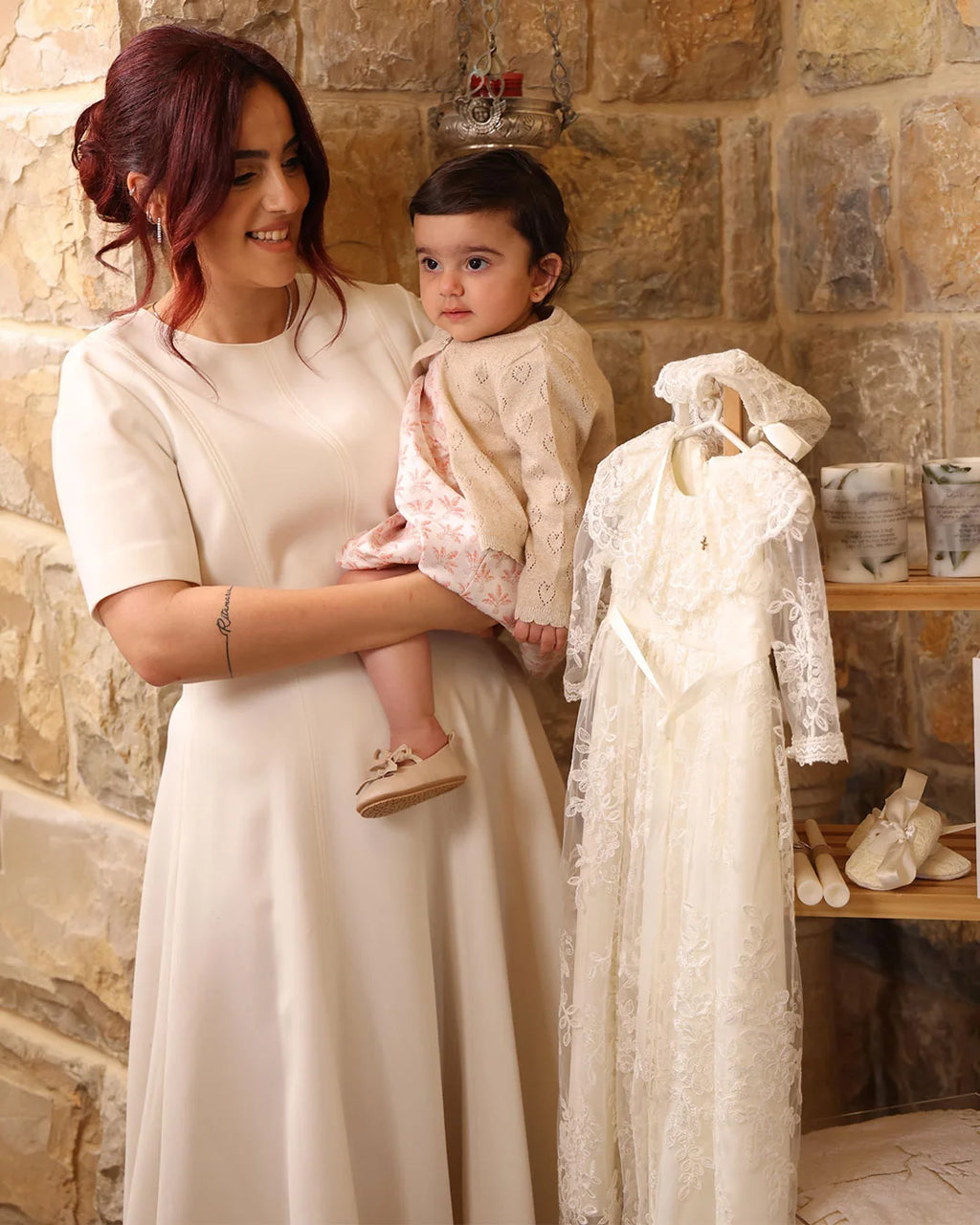 Joya Christening Gown With Bonnet - 1054 LF