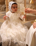 Joya Christening Gown With Bonnet - 1054 LF