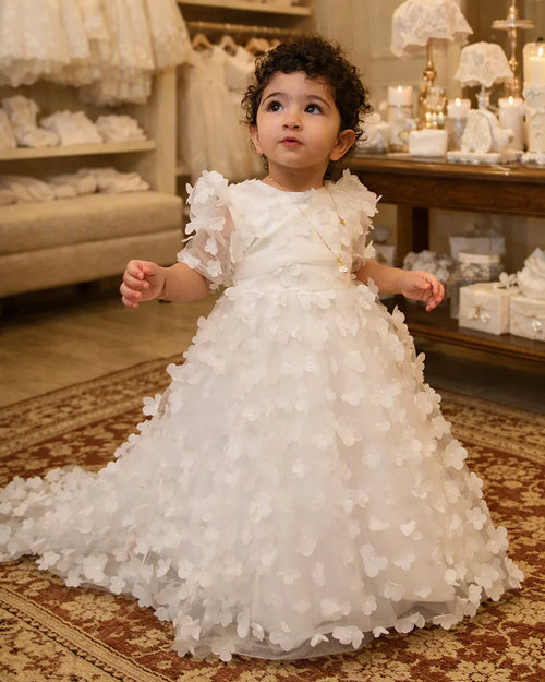 Alexia Christening Gown With Bonnet - 1056 LF
