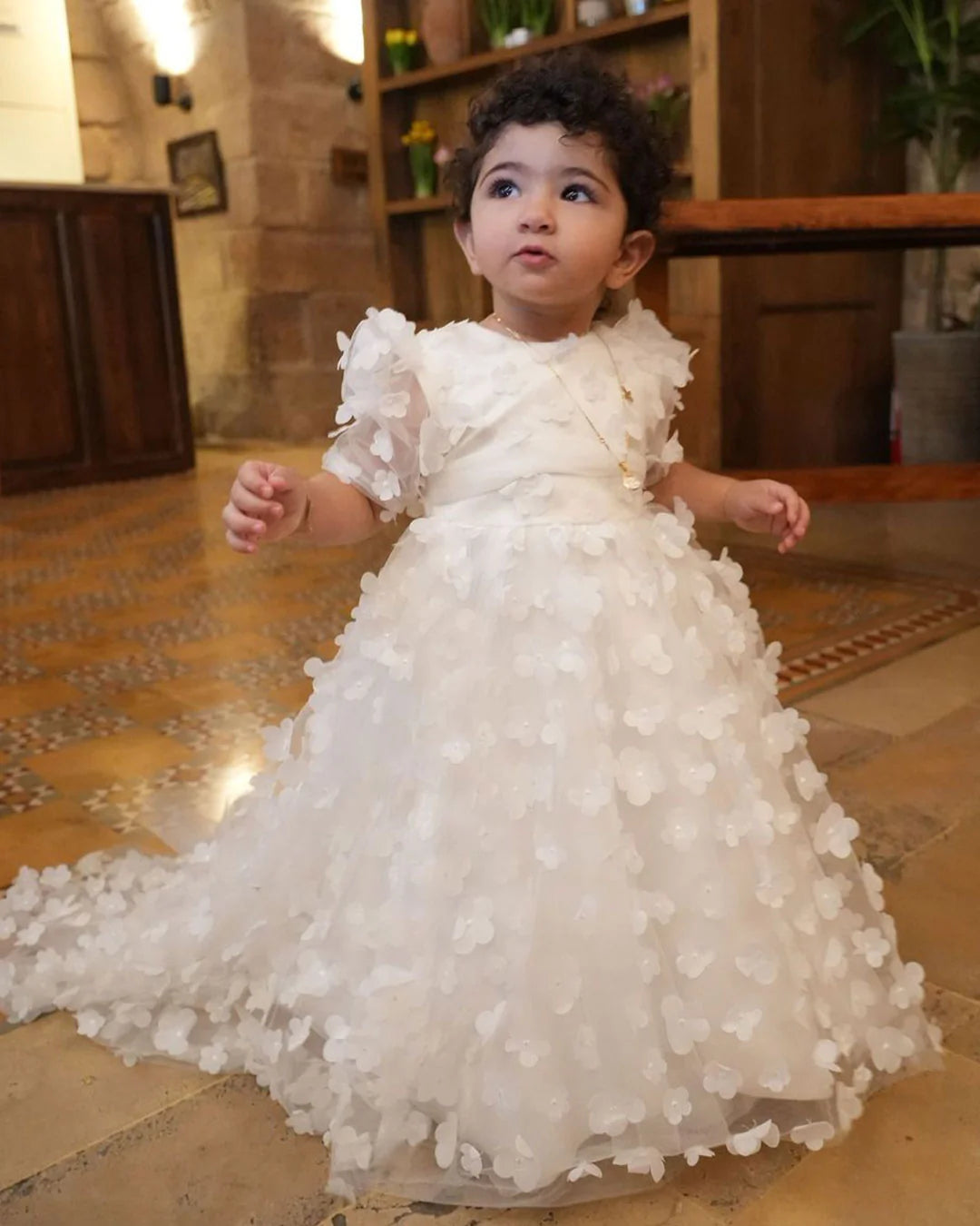 Alexia Christening Gown With Bonnet - 1056 LF