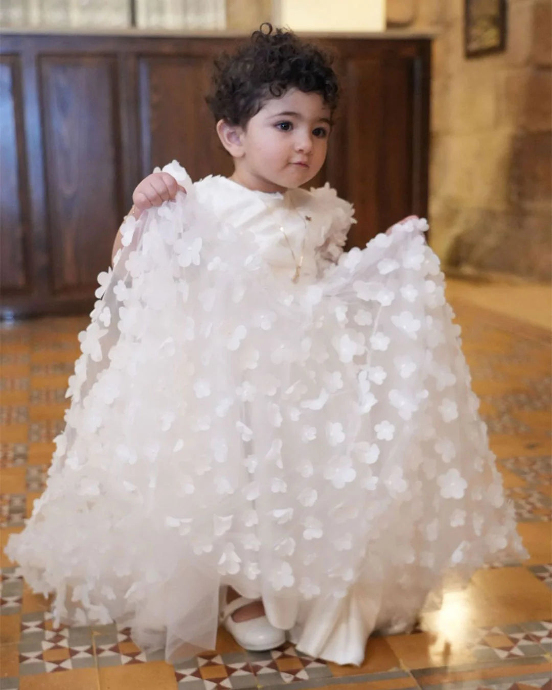 Alexia Christening Gown With Bonnet - 1056 LF