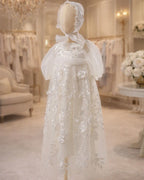 Carine Christening Gown With Bonnet - 1083 LF