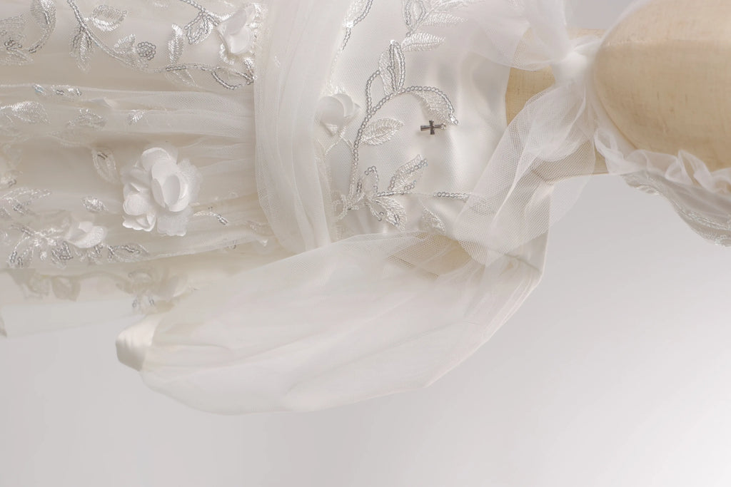 Carine Christening Gown With Bonnet - 1083 LF
