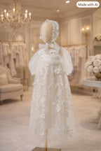 Carine Christening Gown With Bonnet - 1083 LF