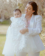 Nour Christening Gown With Bonnet - 1085 LF