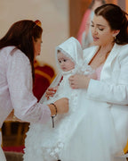 Nour Christening Gown With Bonnet - 1085 LF