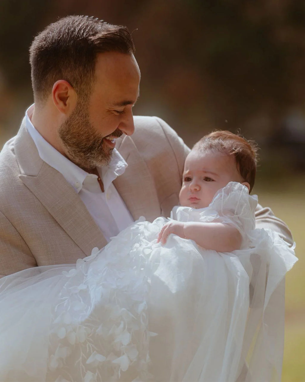 Nour Christening Gown With Bonnet - 1085 LF