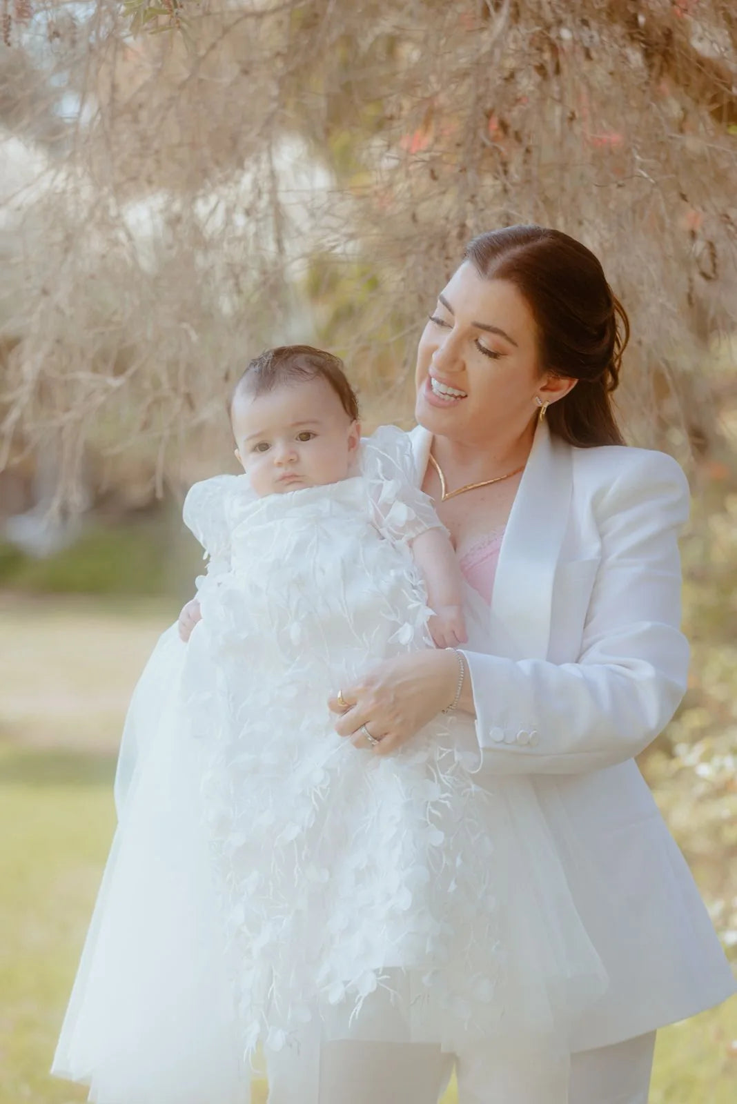 Nour Christening Gown With Bonnet - 1085 LF