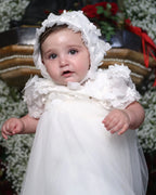 Rebecca Christening Gown With Bonnet - 1102 LF