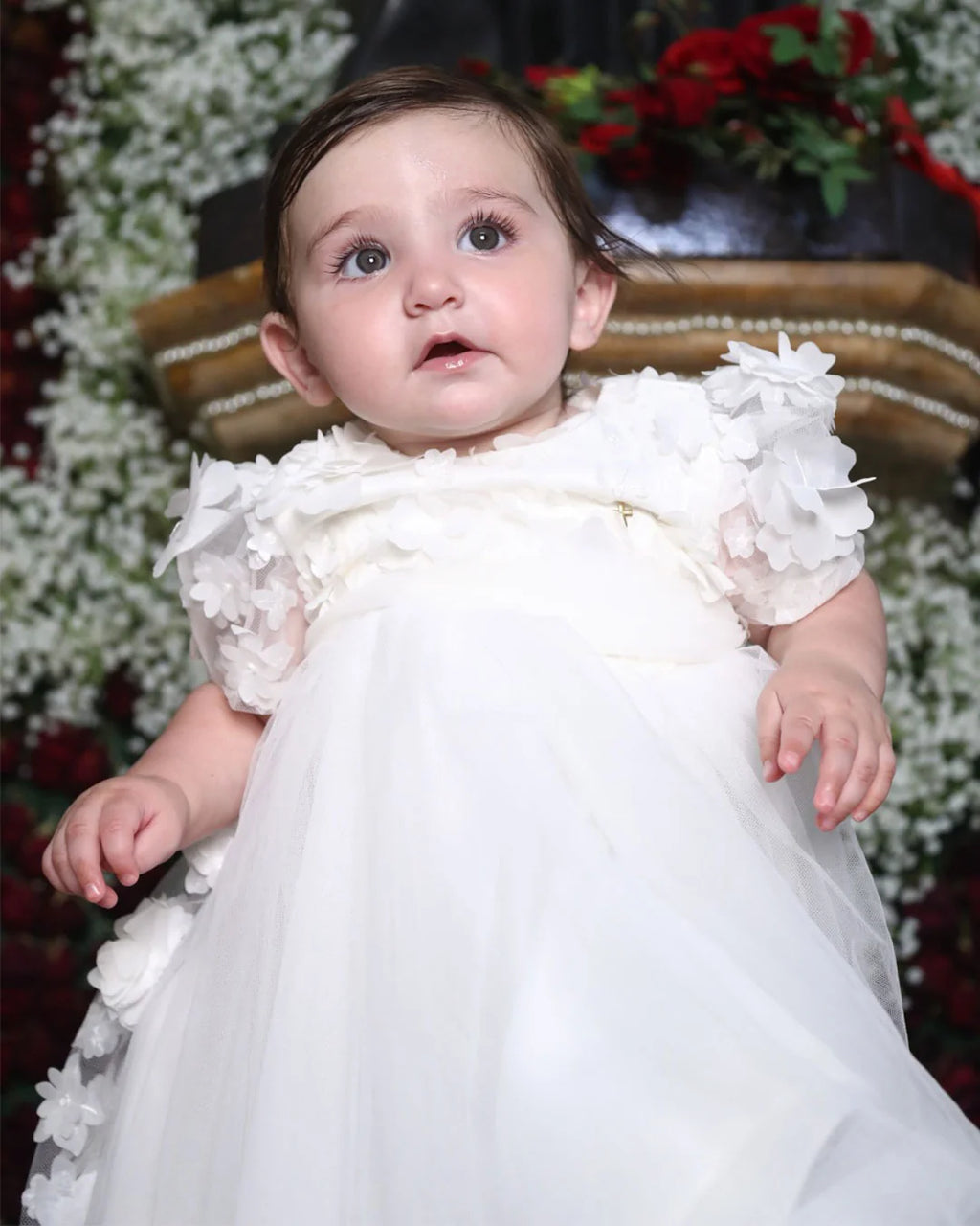 Rebecca Christening Gown With Bonnet - 1102 LF