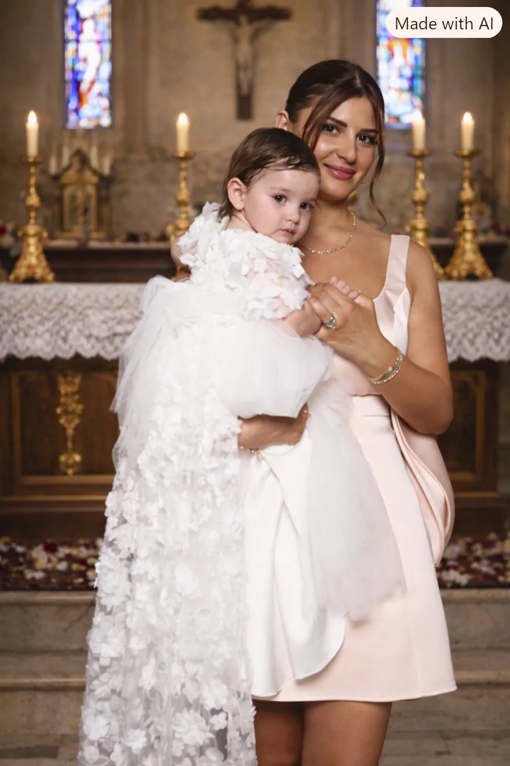 Rebecca Christening Gown With Bonnet - 1102 LF