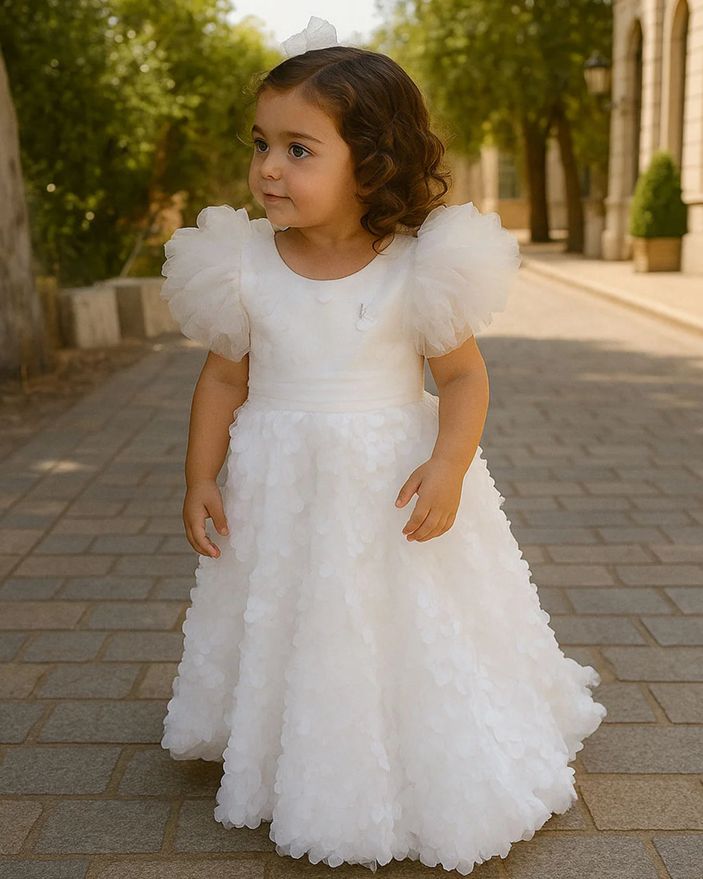 Lilia Christening Gown With Bonnet - 1107 LF