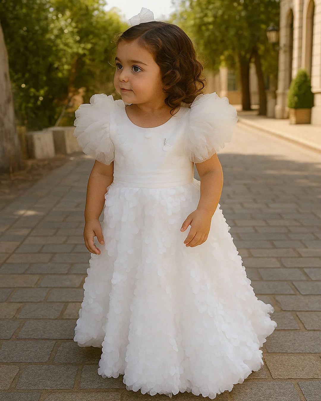 Lilia Christening Gown With Bonnet - 1107 LF