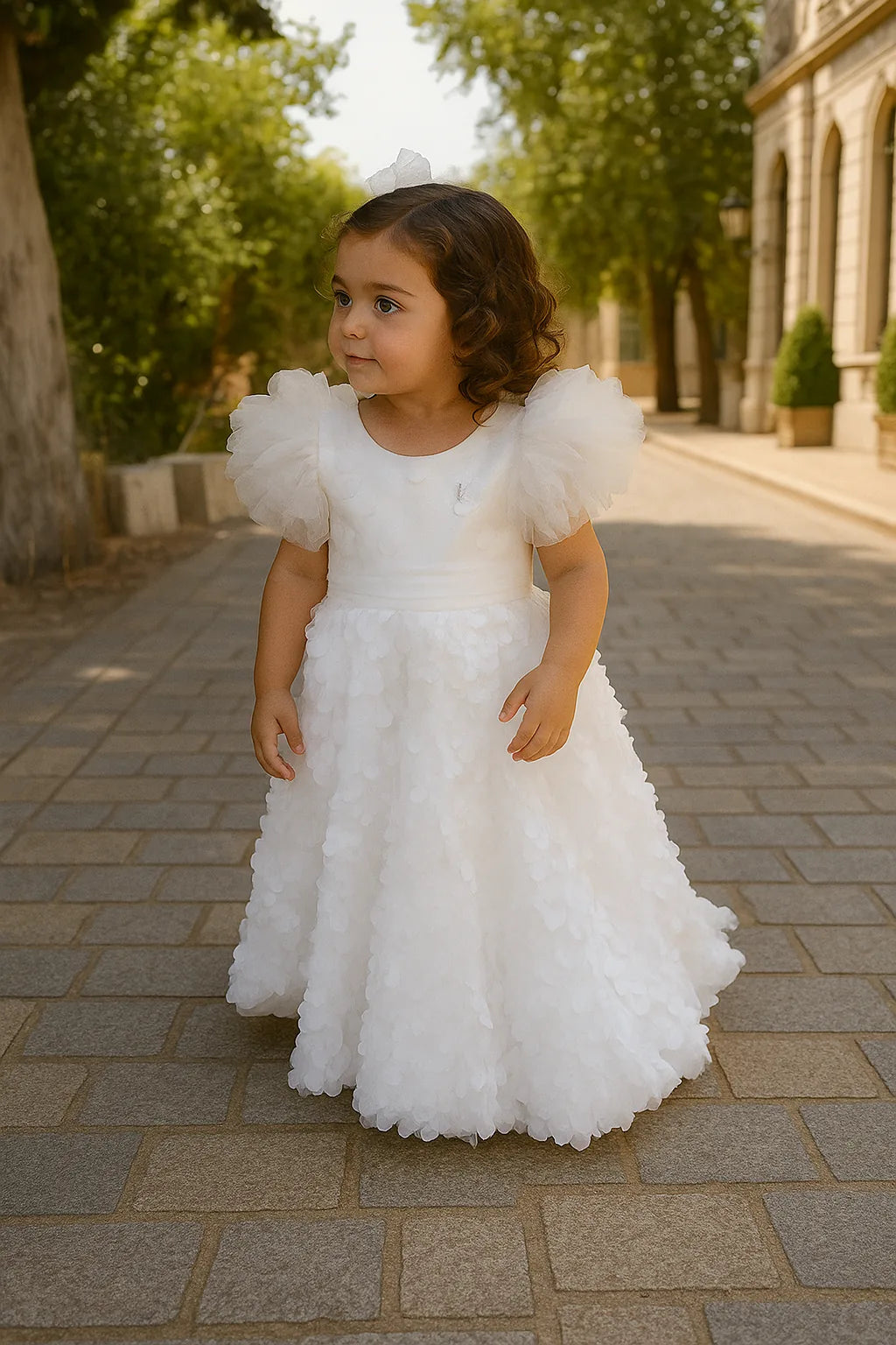 Lilia Christening Gown With Bonnet - 1107 LF