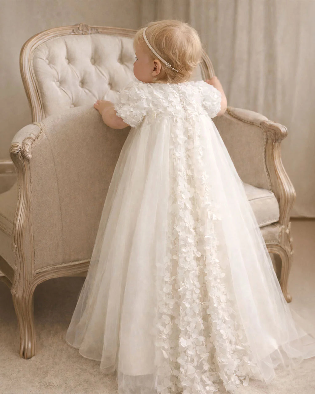 Sienna Christening Gown With Bonnet - 1108 LF