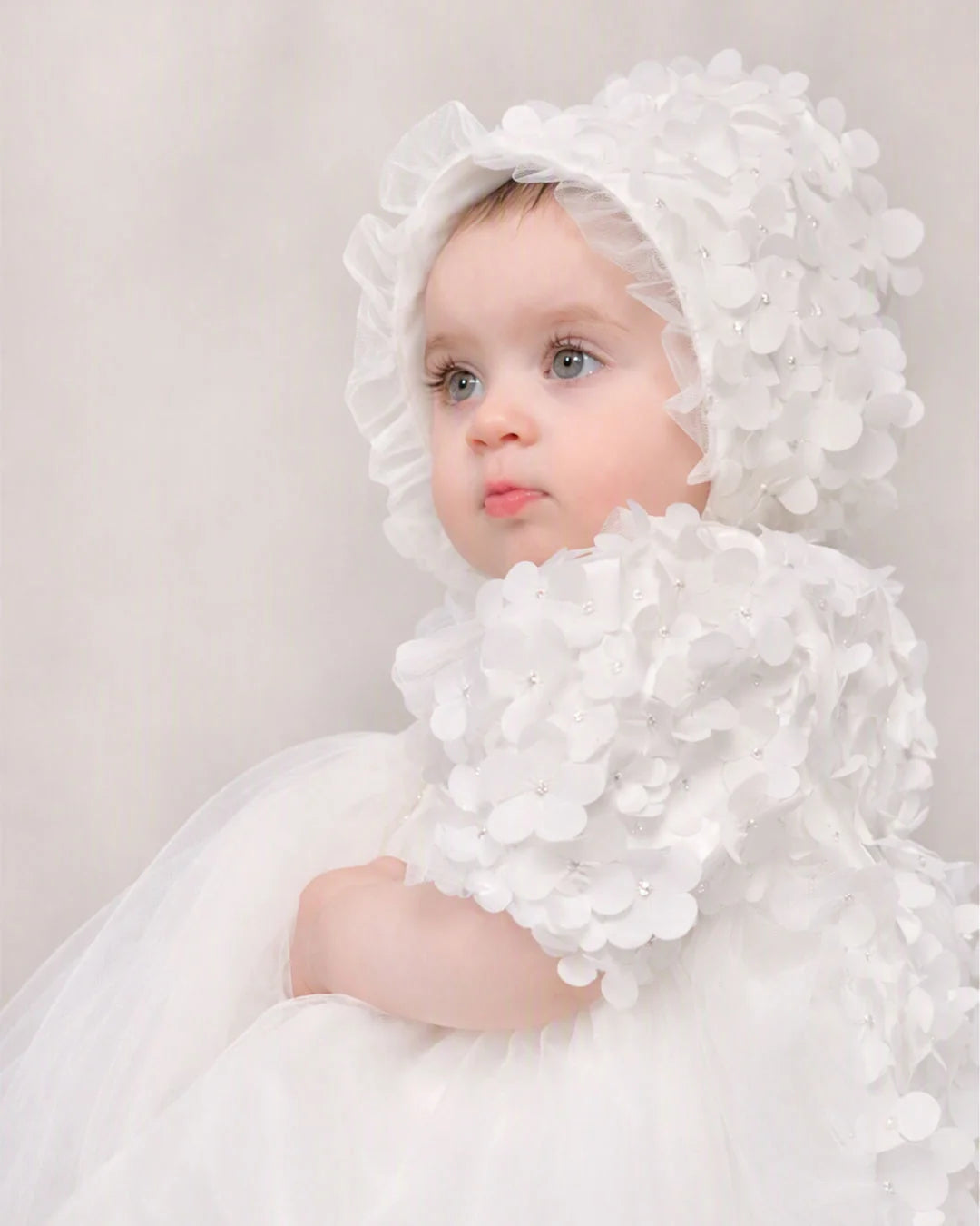 Sienna Christening Gown With Bonnet - 1108 LF
