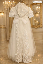 Diane Christening Gown With Bonnet - 1109 LF