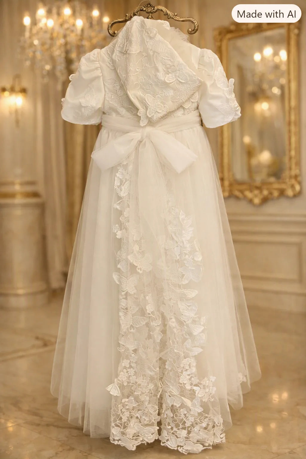 Diane Christening Gown With Bonnet - 1109 LF